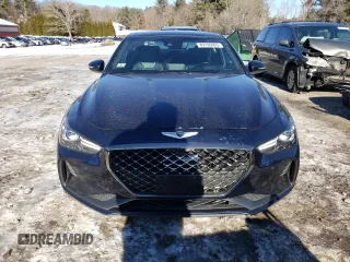 2019 Genesis G70 Dynamic with VIN KMTG34LE8KU032664, listed as a Copart auction lot 89106065 with 27,659 mi miles and Salvage Title. Bid and sale history available at DreamBid. Image 5.