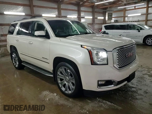 2015 GMC Yukon Denali with VIN 1GKS2CKJ1FR564002, listed as a Copart auction lot 45494045 with 108,310 mi miles and Salvage Title. Bid and sale history available at carsss.com. Image 14.
