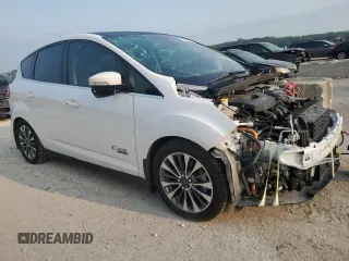 2017 Ford C-Max Energi Titanium with VIN 1FADP5FU3HL100162, listed as a Copart auction lot 62910724 with 68,736 mi miles and Salvage Title. Bid and sale history available at carsss.com. Image 4.