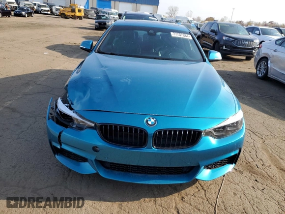 2018 BMW 4 Series 430i with VIN WBA4W3C59JAF91465, listed as a Copart auction lot 77707684 with 49,258 mi miles and Clean Title. Bid and sale history available at DreamBid. Image 5.