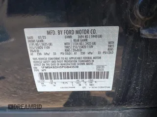 2023 Ford Explorer XLT z VIN 1FMSK8DH5PGB43539, wystawiony jako IAAI lot #42558283 z przebiegiem 16 495 mil mil oraz . Historia ofert i sprzedaży dostępna na DreamBid. Obrazek 9.