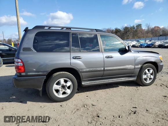 2004 Toyota Land Cruiser with VIN JTEHT05J642066280, listed as a Copart auction lot 83597104 with 121,373 mi miles and Salvage Title. Bid and sale history available at carsss.com. Image 3.