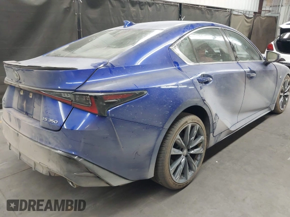 2023 Lexus IS 350 F Sport with VIN JTHGZ1B27P5065495, listed as a IAAI auction lot 42034397 with 24,445 mi miles and . Bid and sale history available at DreamBid. Image 4.