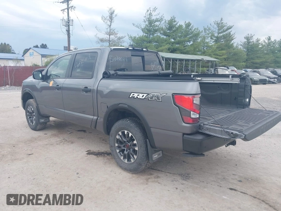 2023 Nissan Titan SV with VIN 1N6AA1ED7PN106443, listed as a IAAI auction lot 42166641 with 25,814 mi miles and . Bid and sale history available at DreamBid. Image 3.