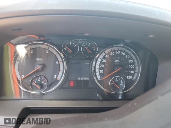 2011 Ram 2500 Laramie Longhorn with VIN 3D7UT2CL2BG550167, listed as a Copart auction lot 49784655 with 181,335 mi miles and Salvage title. Bid and sale history available at DreamBid. Image 9.