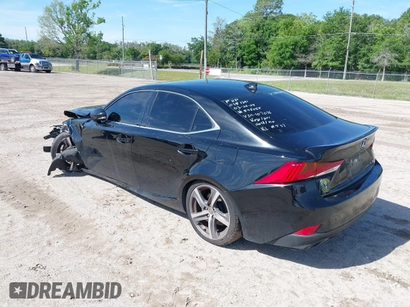 2020 Lexus IS with VIN JTHDA1D29L5107036, listed as a IAAI auction lot 39131147 with 99,738 mi miles. Bid and sale history available at carsss.com. Image 3.
