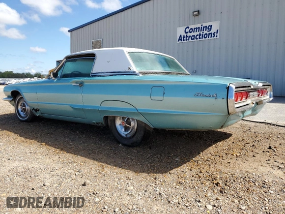 1966 Ford Thunderbird with VIN 6Y81Z100587, listed as a Copart auction lot 76387194 with 506 mi miles and Clean Title. Bid and sale history available at DreamBid. Image 2.
