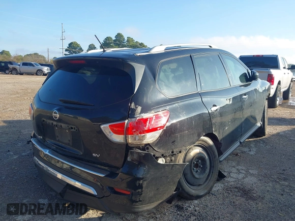 2015 Nissan Pathfinder SV z VIN 5N1AR2MN6FC705870, wystawiony jako IAAI lot #41206622 z przebiegiem Nie podano mil oraz . Historia ofert i sprzedaży dostępna na DreamBid. Obrazek 4.
