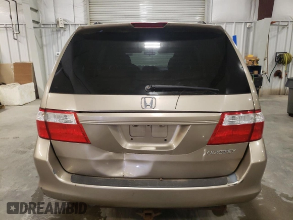 2005 Honda Odyssey EX-L z VIN 5FNRL38625B012216, wystawiony jako Copart lot #51823135 z przebiegiem 206 408 mil mil oraz Szkoda całkowita • Salvage title. Historia ofert i sprzedaży dostępna na DreamBid. Obrazek 6.