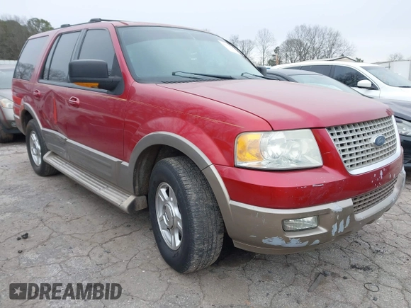 2004 Ford Expedition Eddie Bauer z VIN 1FMFU17L94LB14843, wystawiony jako IAAI lot #41379781 z przebiegiem 256 283 mil mil oraz . Historia ofert i sprzedaży dostępna na DreamBid. Obrazek 1.