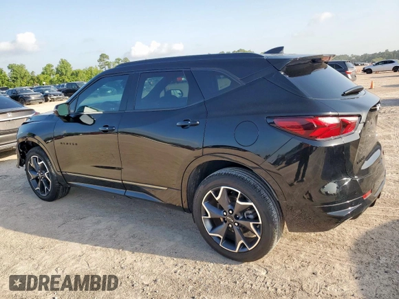 2022 Chevrolet Blazer RS with VIN 3GNKBERS0NS112129, listed as a Copart auction lot 61626575 with 27,600 mi miles and Salvage title. Bid and sale history available at DreamBid. Image 2.