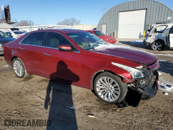 2014 Cadillac CTS Luxury RWD with VIN 1G6AR5SX0E0156163, listed as a Copart auction lot 88473785 with 95,042 mi miles and Salvage Title. Bid and sale history available at carsss.com. Image 4.