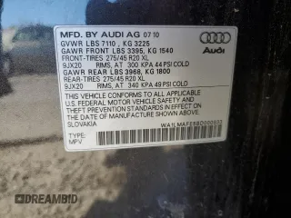 2011 Audi Q7 3.0L TDI Premium Plus with VIN WA1LMAFE5BD000933, listed as a Copart auction lot 80143464 with 157,042 mi miles and Salvage Title. Bid and sale history available at carsss.com. Image 13.
