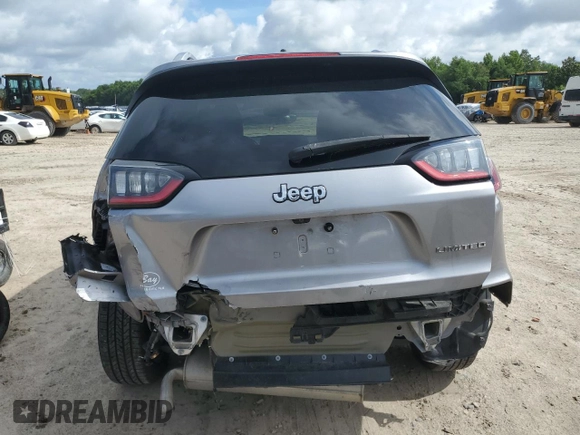 2019 Jeep Cherokee Limited with VIN 1C4PJLDB2KD324295, listed as a Copart auction lot 60706455 with 103,551 mi miles and Non repairable. Bid and sale history available at DreamBid. Image 6.