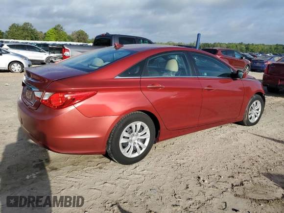 2012 Hyundai Sonata GLS with VIN 5NPEB4AC6CH495182, listed as a Copart auction lot 51501695 with Not Provided miles and Salvage Title. Bid and sale history available at carsss.com. Image 3.