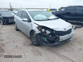 2016 Kia Forte LX with VIN KNAFK4A60G5446108, listed as a IAAI auction lot 41604040 with 57,754 mi miles. Bid and sale history available at carsss.com. Image 1.