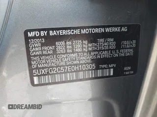 2014 BMW X6 xDrive35i z VIN 5UXFG2C57E0H10305, wystawiony jako IAAI lot #42109416 z przebiegiem 144 816 mil mil oraz . Historia ofert i sprzedaży dostępna na DreamBid. Obrazek 9.