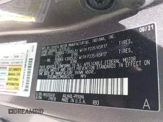 2021 Toyota Sienna XLE with VIN 5TDJRKEC3MS065212, listed as a IAAI auction lot 42086801 with 22,602 mi miles and . Bid and sale history available at DreamBid. Image 9.