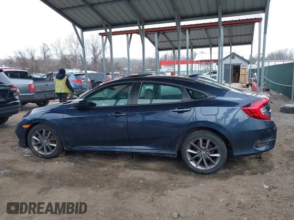 2020 Honda Civic EX-L with VIN 19XFC1F72LE214611, listed as a IAAI auction lot 41629949 with 54,328 mi miles and . Bid and sale history available at DreamBid. Image 14.
