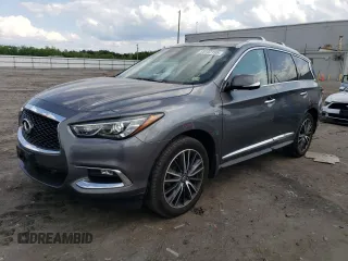 2019 Infiniti QX60 Luxe with VIN 5N1DL0MM3KC507445, listed as a Copart auction lot 55137195 with 205,602 mi miles and Salvage Title. Bid and sale history available at DreamBid. Image 1.