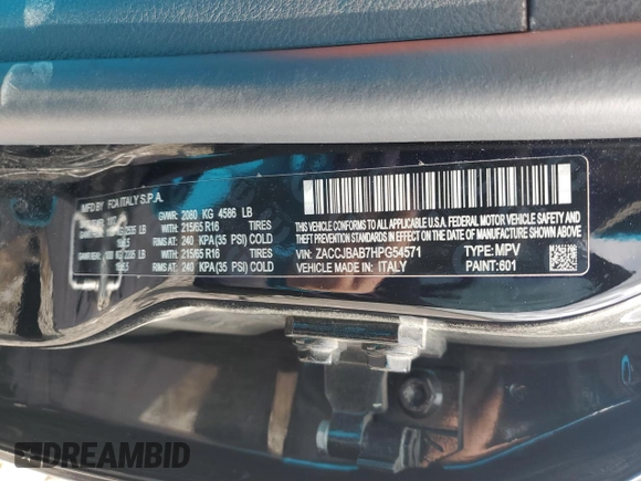 2017 Jeep Renegade Sport с VIN ZACCJBAB7HPG54571, выставлен на аукционе Copart как лот 51223495 с пробегом 92 766 миль миль и Списание • Salvage title. История ставок и продаж доступна на DreamBid. Изображение 15.