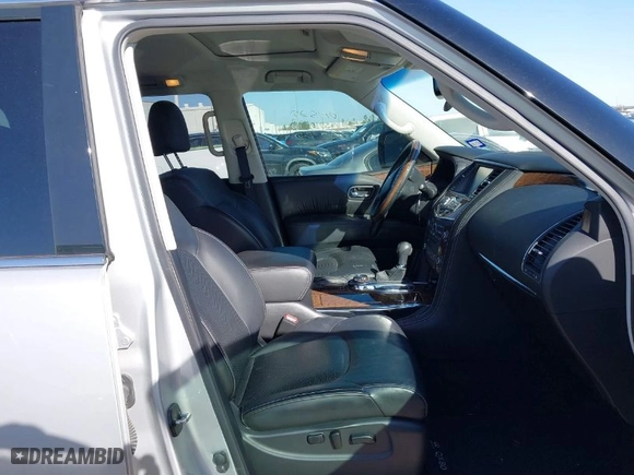 2017 Infiniti QX80 with VIN JN8AZ2NE5H9159392, listed as a IAAI auction lot 41666185 with 42,482 mi miles. Bid and sale history available at carsss.com. Image 5.