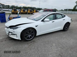 2022 Tesla Model S with VIN 5YJSA1E50NF476127, listed as a Copart auction lot 60225465 with Not provided miles and Salvage title. Bid and sale history available at DreamBid. Image 1.