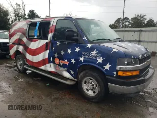 2019 Chevrolet Express Cargo Van with VIN 1GCWGAFG8K1229135, listed as a Copart auction lot 45114855 with 33,244 mi miles and Salvage Title. Bid and sale history available at carsss.com. Image 4.