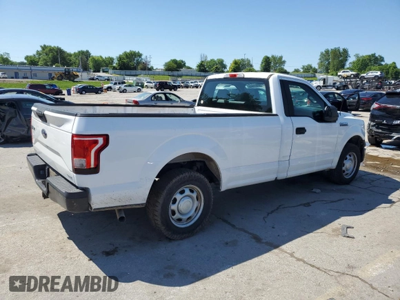 2016 Ford F-150 XL with VIN 1FTMF1C84GKD38765, listed as a Copart auction lot 57071445 with 142,677 mi miles and Salvage title. Bid and sale history available at DreamBid. Image 3.