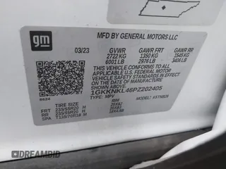 2023 GMC Acadia SLE with VIN 1GKKNKL46PZ202405, listed as a IAAI auction lot 41503952 with 21,040 mi miles and . Bid and sale history available at DreamBid. Image 9.