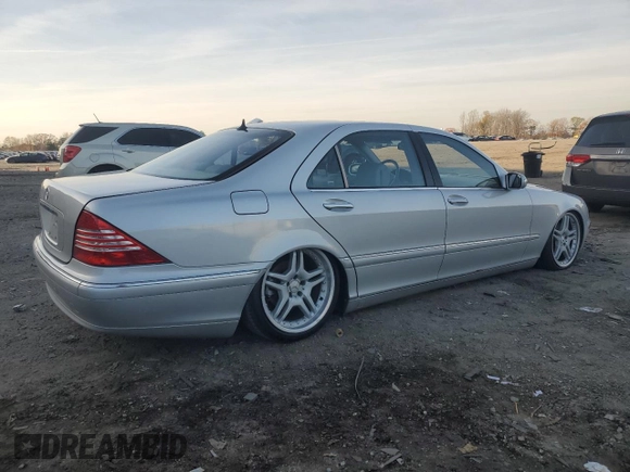 2003 Mercedes-Benz S-Class 4.3L with VIN WDBNG83J93A352558, listed as a Copart auction lot 80058514 with 160,864 mi miles and Salvage Title. Bid and sale history available at carsss.com. Image 3.