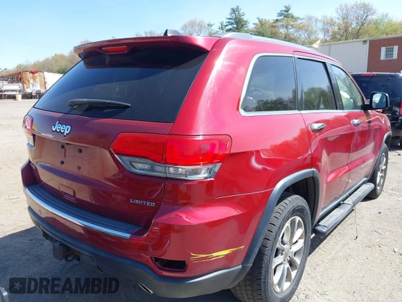 2014 Jeep Grand Cherokee Limited with VIN 1C4RJFBG7EC483316, listed as a IAAI auction lot 42114889 with 106,409 mi miles and . Bid and sale history available at DreamBid. Image 4.