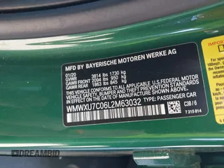 2020 MINI Hardtop 4 Door Cooper with VIN WMWXU7C06L2M63032, listed as a IAAI auction lot 42572567 with 86,220 mi miles and . Bid and sale history available at DreamBid. Image 9.