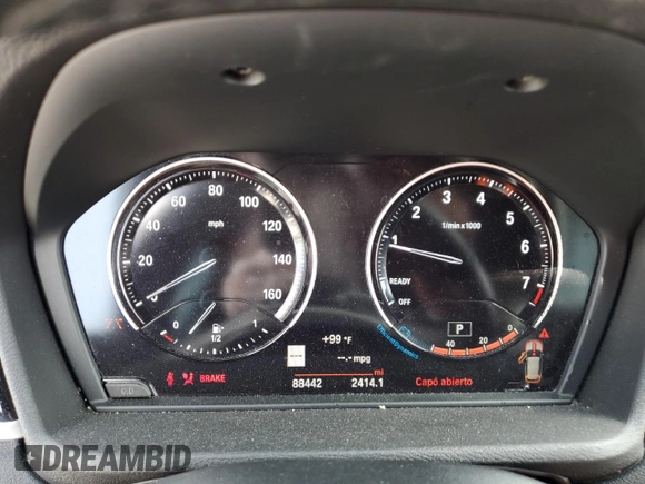 2019 BMW X1 xDrive28i with VIN WBXHT3C55K5L90055, listed as a Copart auction lot 47262905 with 88,442 mi miles and Salvage Title. Bid and sale history available at carsss.com. Image 9.