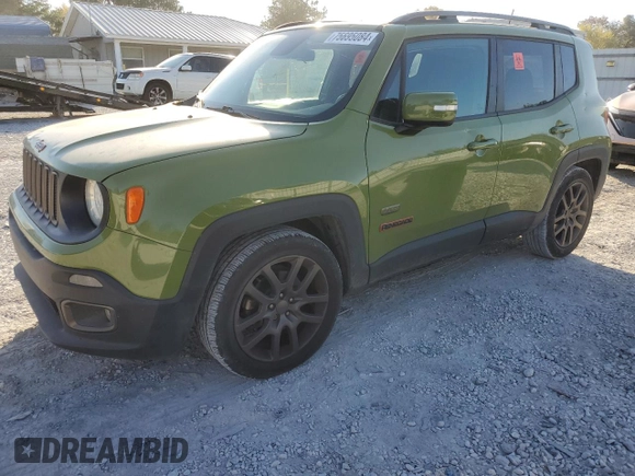 2016 Jeep Renegade Latitude with VIN ZACCJABW7GPC82868, listed as a Copart auction lot 75695084 with 109,790 mi miles and Salvage Title. Bid and sale history available at DreamBid. Image 1.