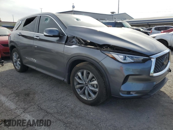 2022 Infiniti QX50 Pure with VIN 3PCAJ5AB5NF120898, listed as a Copart auction lot 69460483 with 10,424 mi miles and . Bid and sale history available at DreamBid. Image 4.