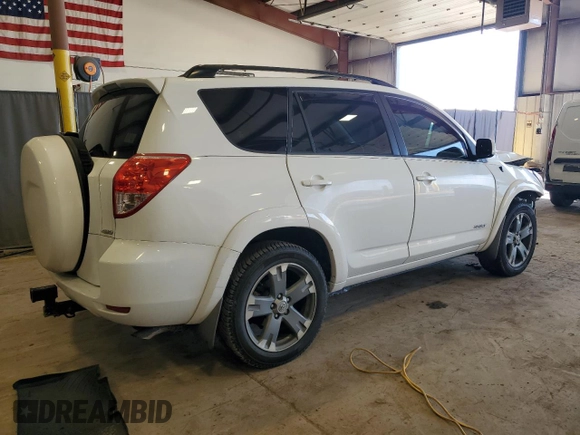 2008 Toyota RAV4 Sport with VIN JTMBK32V086037328, listed as a Copart auction lot 50612875 with 131,383 mi miles and Salvage Title. Bid and sale history available at carsss.com. Image 3.