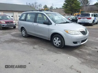 2006 Mazda MPV LX with VIN JM3LW28A360568523, listed as a IAAI auction lot 41957783 with 151,606 mi miles. Bid and sale history available at carsss.com. Image 1.