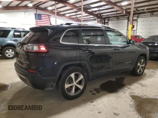 2019 Jeep Cherokee Limited with VIN 1C4PJMDX2KD451081, listed as a Copart auction lot 50602505 with 117,304 mi miles and Salvage Title. Bid and sale history available at carsss.com. Image 3.
