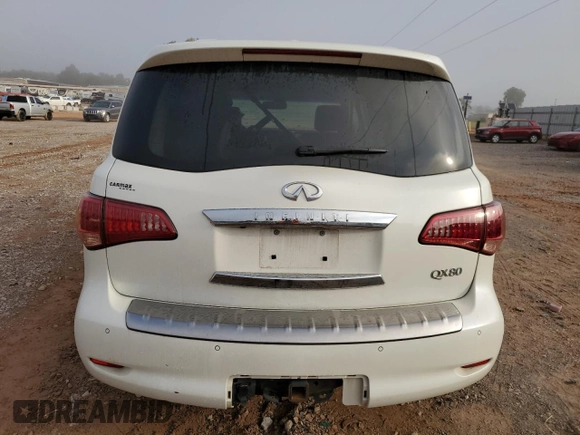 2017 Infiniti QX80 with VIN JN8AZ2NE8H9161010, listed as a Copart auction lot 72314114 with 63,025 mi miles and Salvage Title. Bid and sale history available at carsss.com. Image 6.