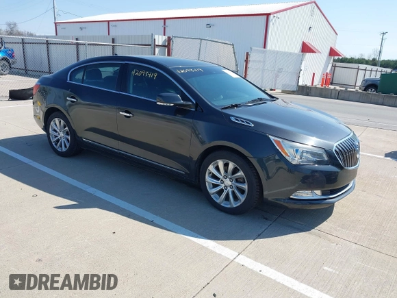 2014 Buick LaCrosse Leather with VIN 1G4GB5G32EF154876, listed as a IAAI auction lot 42093419 with 173,389 mi miles. Bid and sale history available at carsss.com. Image 1.