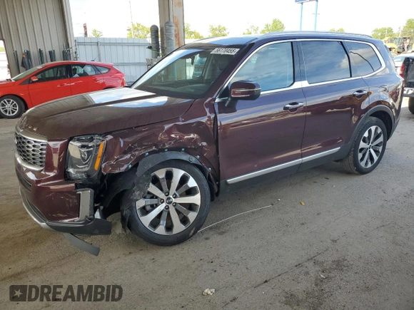 2021 Kia Telluride S with VIN 5XYP64HC6MG176974, listed as a Copart auction lot 56170455 with 66,454 mi miles and Salvage title. Bid and sale history available at DreamBid. Image 1.