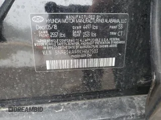 2019 Hyundai Sonata SE with VIN 5NPE24AF9KH762503, listed as a Copart auction lot 44310975 with 76,278 mi miles and Salvage Title. Bid and sale history available at DreamBid. Image 12.