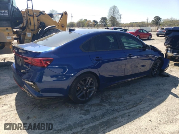 2021 Kia Forte GT-Line with VIN 3KPF34AD0ME278257, listed as a Copart auction lot 52082515 with 41,965 mi miles and Salvage Title. Bid and sale history available at carsss.com. Image 3.