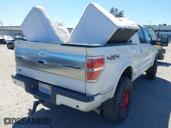 2011 Ford F-150 XLT with VIN 1FTFW1ET7BFB16524, listed as a IAAI auction lot 41729414 with 134,924 mi miles. Bid and sale history available at carsss.com. Image 4.