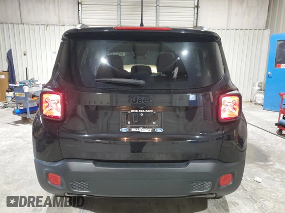 2017 Jeep Renegade Latitude with VIN ZACCJABB9HPG67072, listed as a Copart auction lot 55957745 with 92,078 mi miles and Salvage title. Bid and sale history available at DreamBid. Image 6.