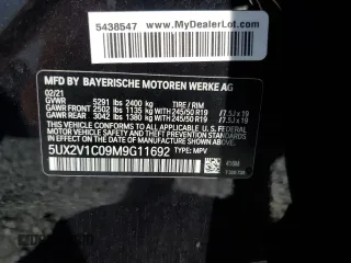 2021 BMW X4 xDrive30i z VIN 5UX2V1C09M9G11692, wystawiony jako Copart lot #51512115 z przebiegiem 16 948 mil mil oraz Szkoda całkowita • Salvage title. Historia ofert i sprzedaży dostępna na DreamBid. Obrazek 14.