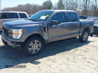 2021 Ford F-150 XL with VIN 1FTFW1E57MFB45980, listed as a IAAI auction lot 41775857 with 103,963 mi miles. Bid and sale history available at carsss.com. Image 6.