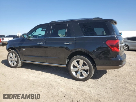 2024 Ford Expedition z VIN 1FMJU1P83REA99807, wystawiony jako Copart lot #44167245 z przebiegiem 1 807 mil mil oraz Szkoda całkowita • Salvage title. Historia ofert i sprzedaży dostępna na DreamBid. Obrazek 2.