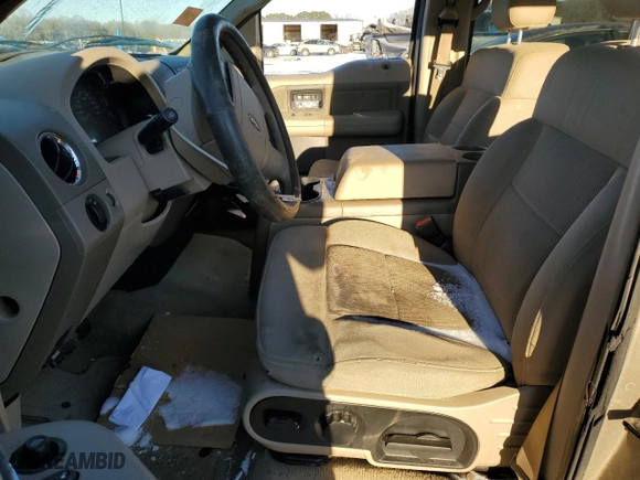 2005 Ford F-150 XLT with VIN 1FTPW12575FB16974, listed as a Copart auction lot 45990215 with 135,882 mi miles and Salvage Title. Bid and sale history available at carsss.com. Image 7.